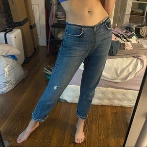 REFORMATION full zip around jeans